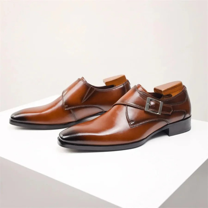 Herrens Enkla Monk Strap Dress Skor – Spännbara Formella Skor för Affärs- och Kontorsbruk