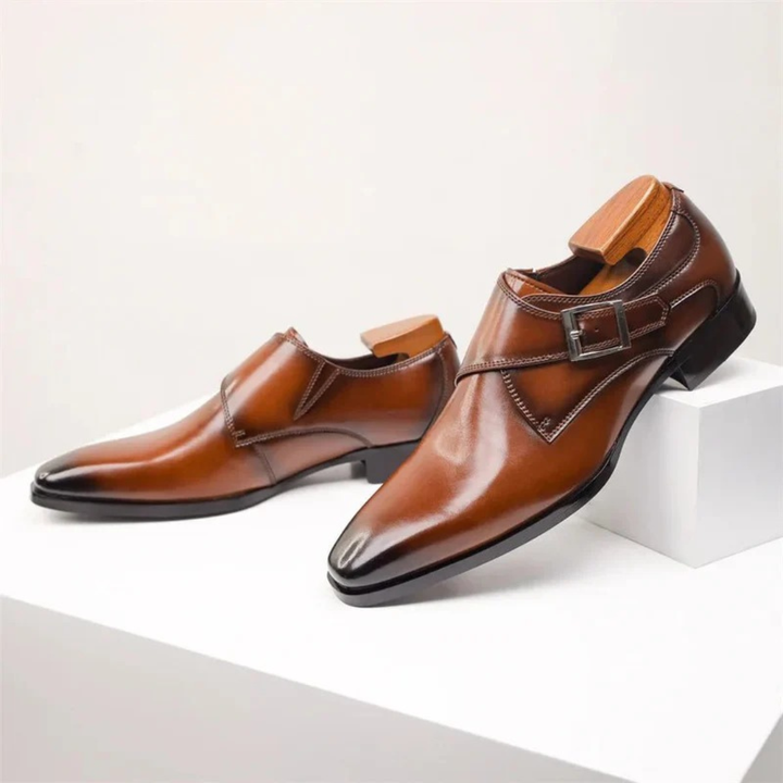Herrens Enkla Monk Strap Dress Skor – Spännbara Formella Skor för Affärs- och Kontorsbruk