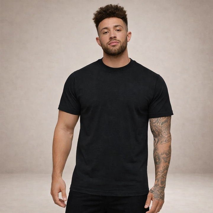 Herr Slim Fit Crew Neck Essential Cotton T-Shirt