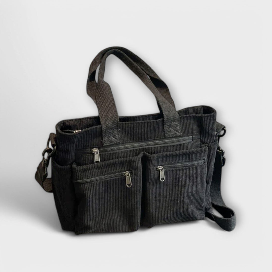 Kvinnors Multi-Pocket Tote Bag – Praktisk dubb bärstil för arbete och vardagsbruk