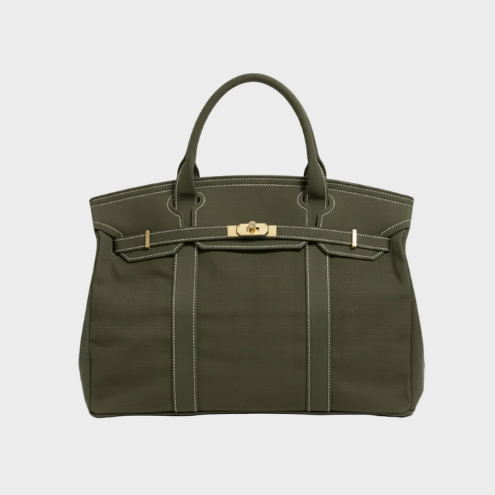 Kvinnors Strukturerade Canvas Tote-väska – Rymlig Handväska för Arbete och Helgbruk