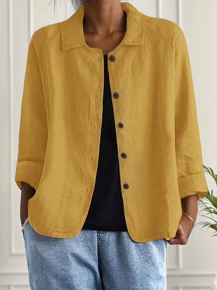 Kvinnors Lätta Knapp-Front Tröja Cardigan Casual Lager
