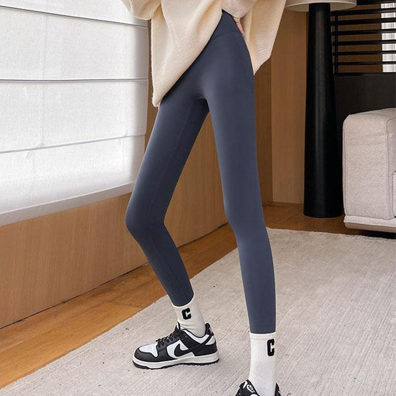 Tjocka fodrade leggings med hög midja