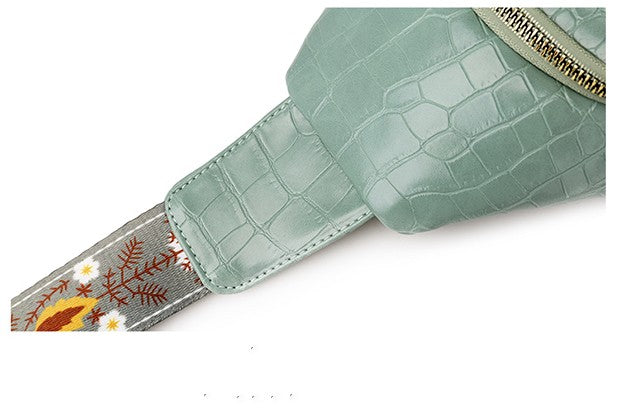 Kvinnors Slingväska Texturerad Charmtryckt Rem