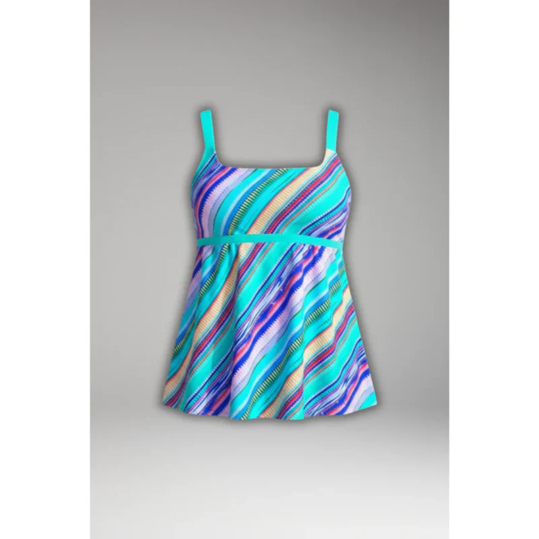 Kvinnors Tryckt Tankini Set – Bekväma Sommarbadkläder för Strand och Pool