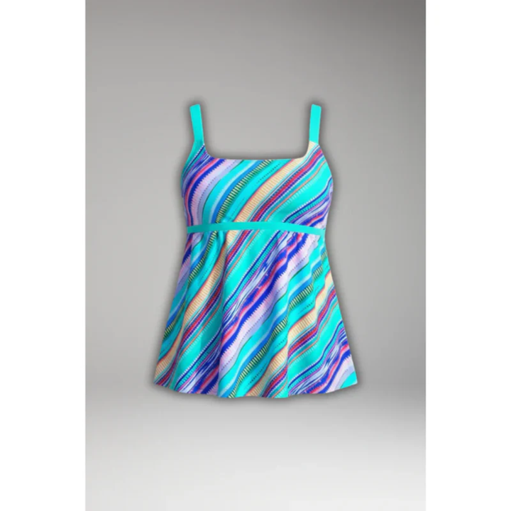 Kvinnors Tryckt Tankini Set – Bekväma Sommarbadkläder för Strand och Pool