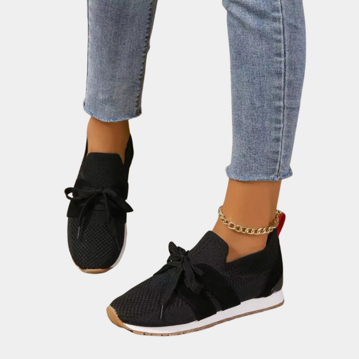 Dam Sneakers med Kardborreband och Mesh för Vardagsstil