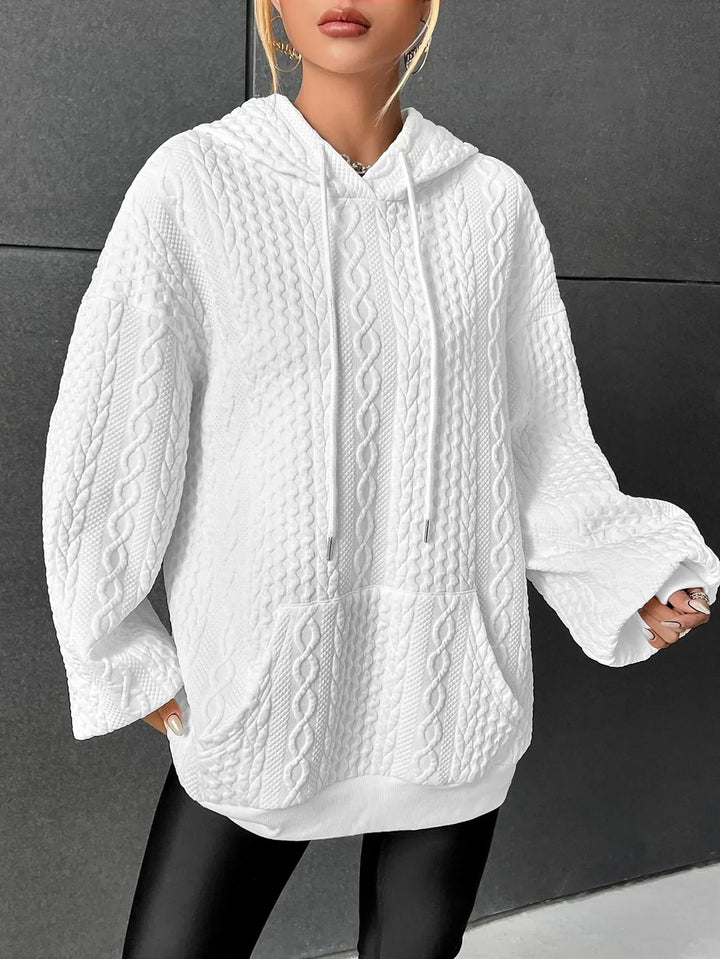 Kvinnors Oversized Huva Tröja – Bekväm Avslappnad Snörning Casual Varm Varje Dag Hoodie