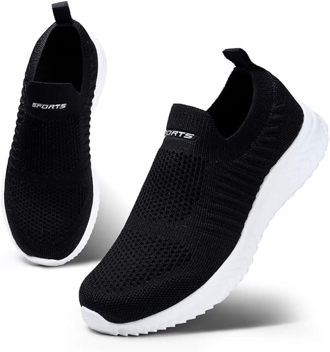 Kvinnors lätta slip-on träningsskor med dämpande komfort för gång