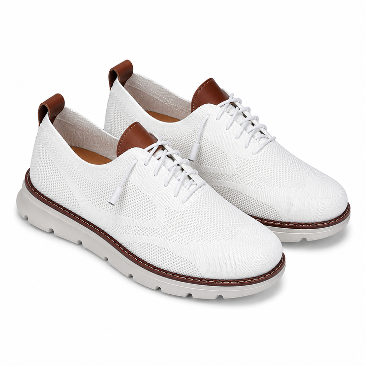 Herrens Andningsbara Stickade Sneakers – Lätta Casual Träningsskor för Vardag och Resor