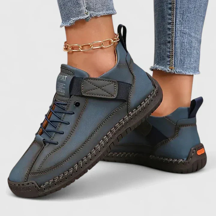 Kvinnors Skinnlook Velcro Snörning Promenadsneakers