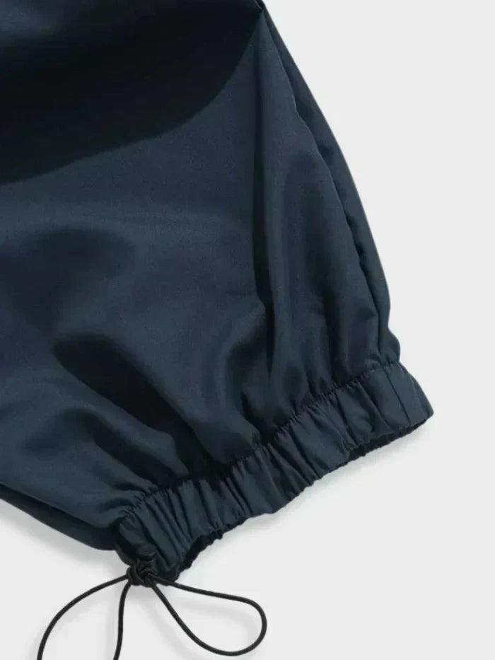Herrens Vida Cargo Byxor – Baggy Streetwear Byxor med Elastisk Midja och Fickor