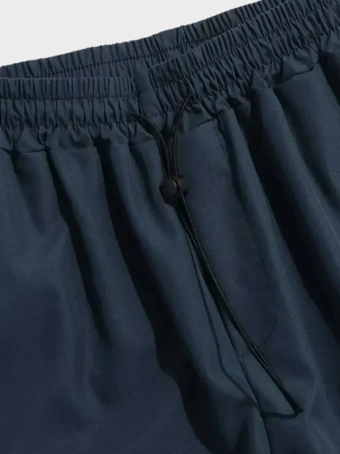 Herrens Vida Cargo Byxor – Baggy Streetwear Byxor med Elastisk Midja och Fickor
