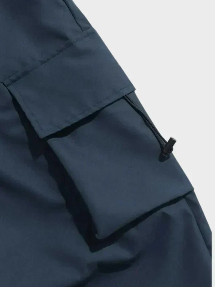 Herrens Vida Cargo Byxor – Baggy Streetwear Byxor med Elastisk Midja och Fickor