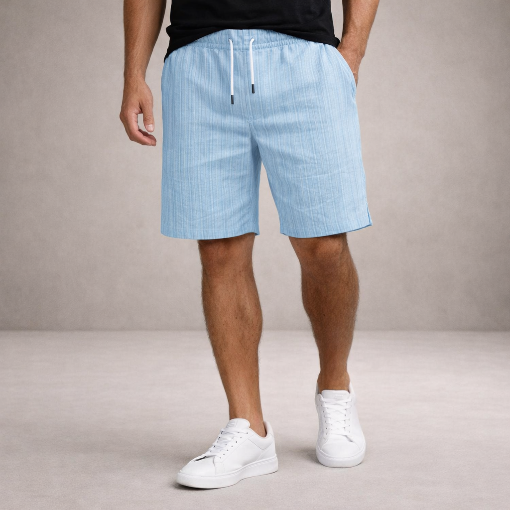 Herrars Dragstring Linne Sommar Shorts Casual Avslappnad Passform