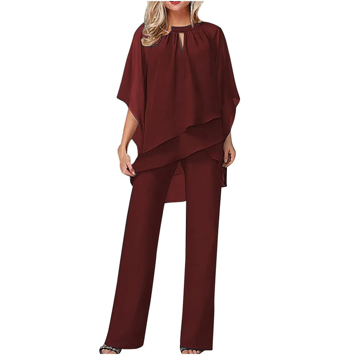 Kvinnors Chiffong Batwing Ärmar Formell Byxdress