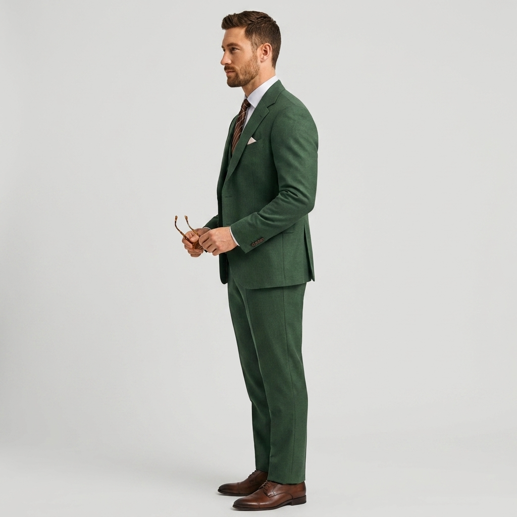 Herrens tre-delade skräddarsydda blazer, väst och byxdräkt