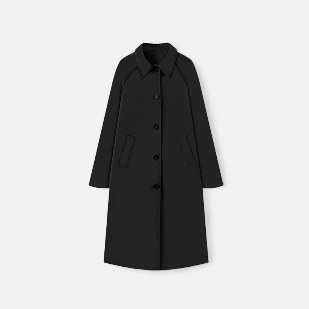 Valmonti | Damernas Långa Trench Coat – Retro Arv