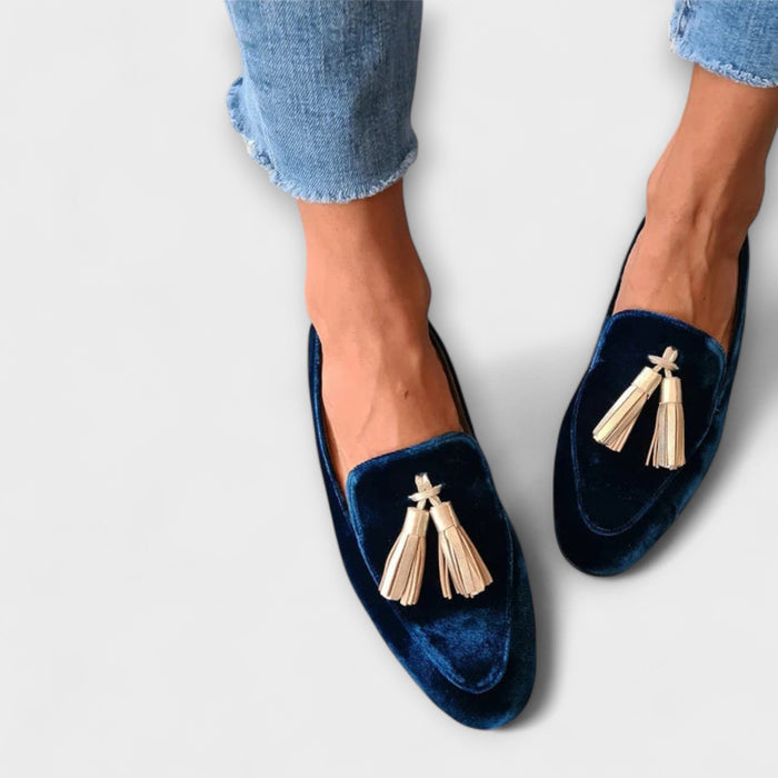 Kvinnors Loafers Slip On Bekväma Lågskor Eleganta Stiliga Fransar Smart Casual Vardagsskor