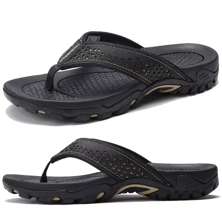 Herrars utomhus flip-flops med dämpad sula och texturerad sommar sandal