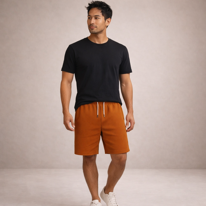 Herrars Dragstring Linne Sommar Shorts Casual Avslappnad Passform