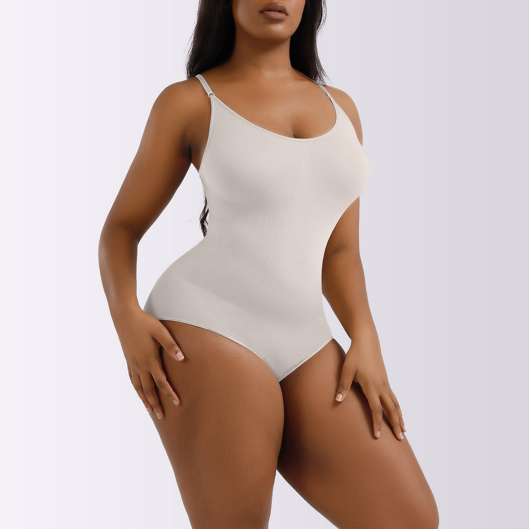 Kvinnors Formande Bodysuit Justerbara Remmar Slät Passform