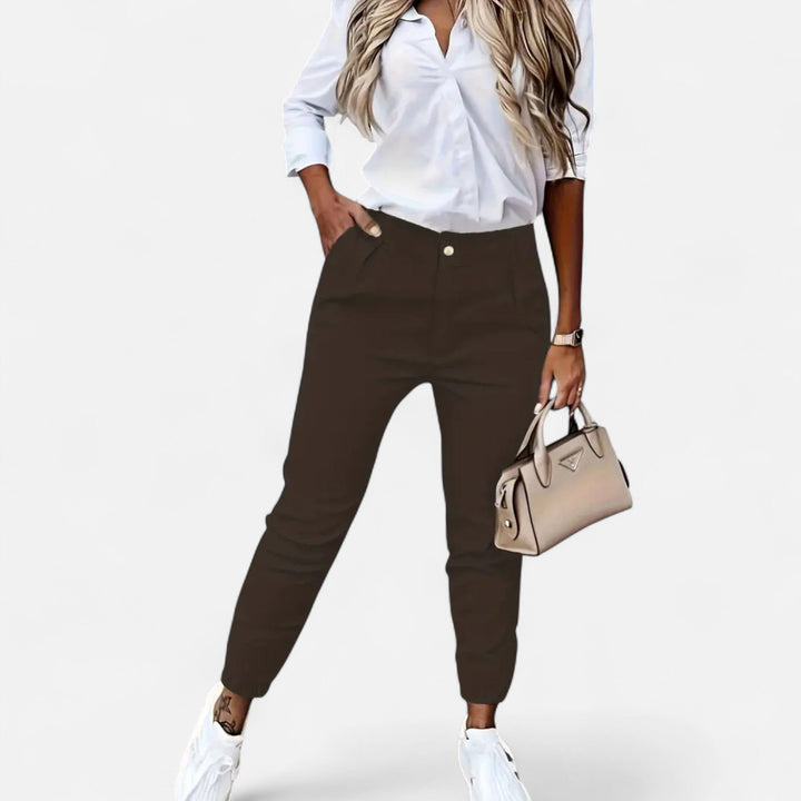 Valmonti | Dambyxor – Högmidjade Slim-Fit Elegans