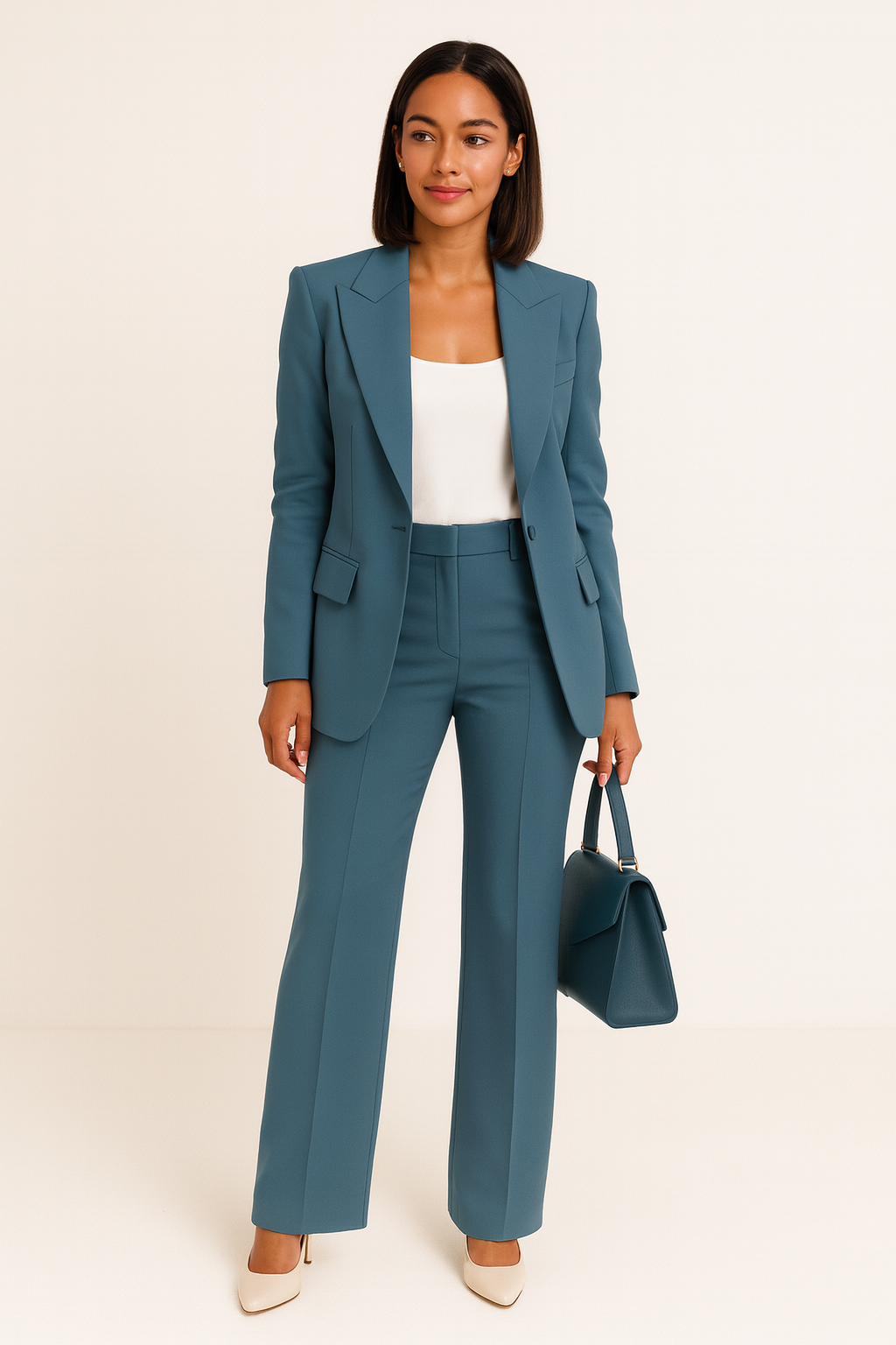 Kvinnors Skräddarsydda Blazer Byxdress Set för Loungen