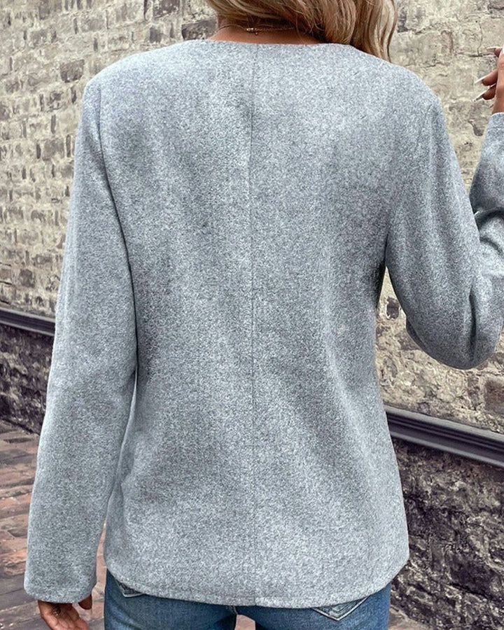 Kvinnors Stickad Kappa med Kontrastfärgad Patchwork Elegant Affärs Casual Långärmad Vardaglig Ytterkläder