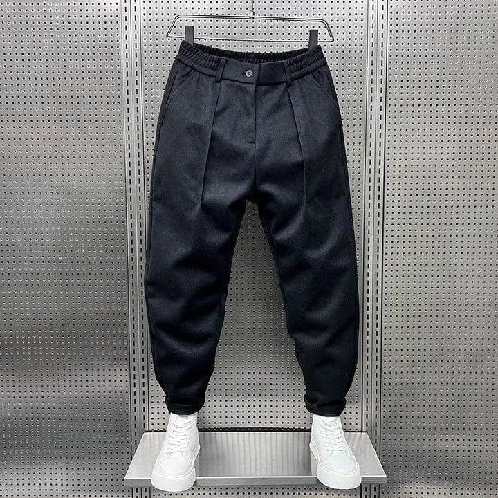 Herrers Tapered Smart Byxor – Flexibla Slim-Cut Byxor för Affärs-Casual Klädsel