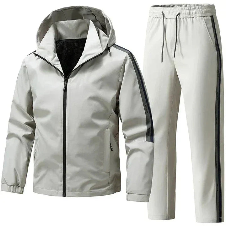 Herrens Hooded Tracksuit Set – Varm Tvådelad Outfit för Vinterresor