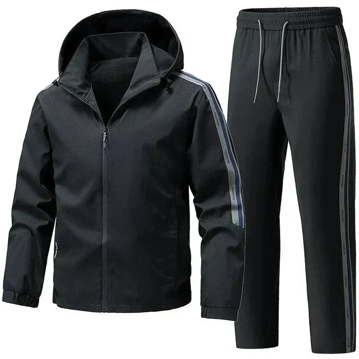 Herrens Hooded Tracksuit Set – Varm Tvådelad Outfit för Vinterresor