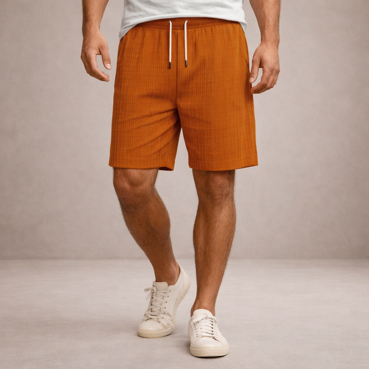 Herrars Dragstring Linne Sommar Shorts Casual Avslappnad Passform