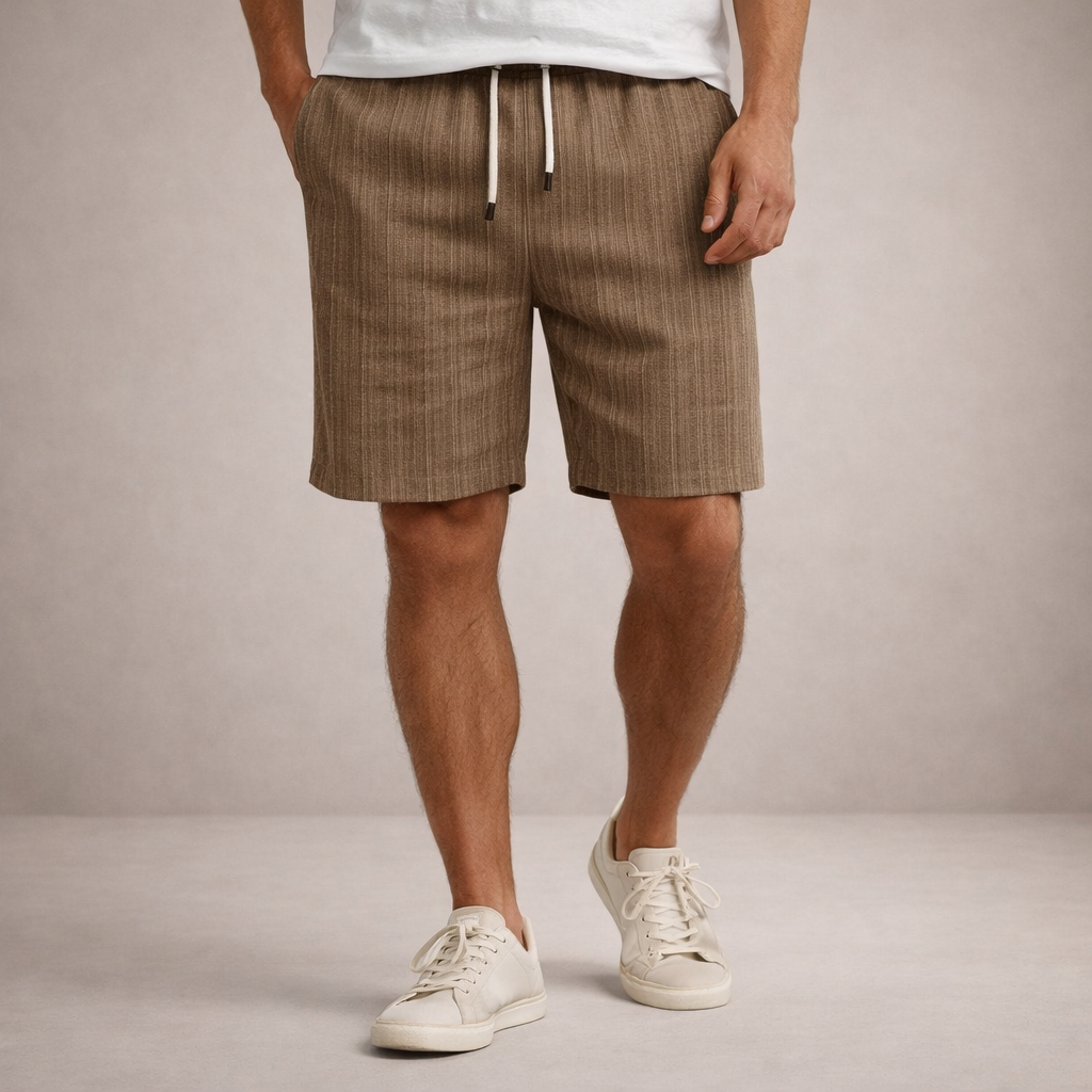 Herrars Dragstring Linne Sommar Shorts Casual Avslappnad Passform