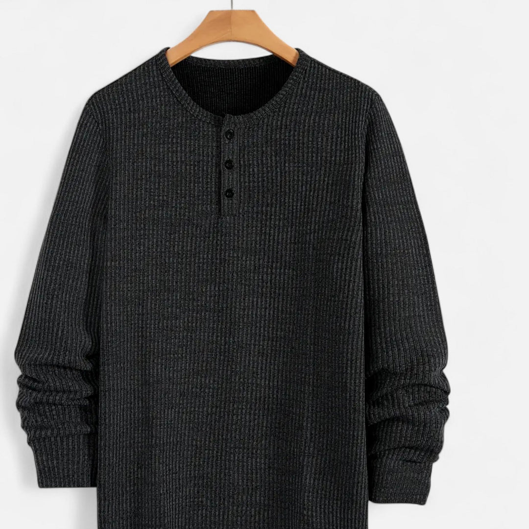 Valmonti | Herrs Kabelstickad Henley Tröja