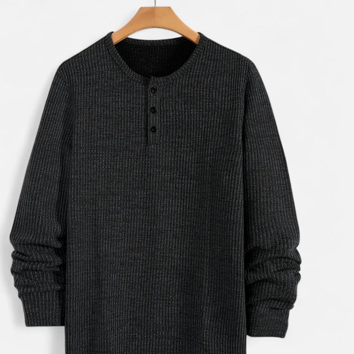 Valmonti | Herrs Kabelstickad Henley Tröja