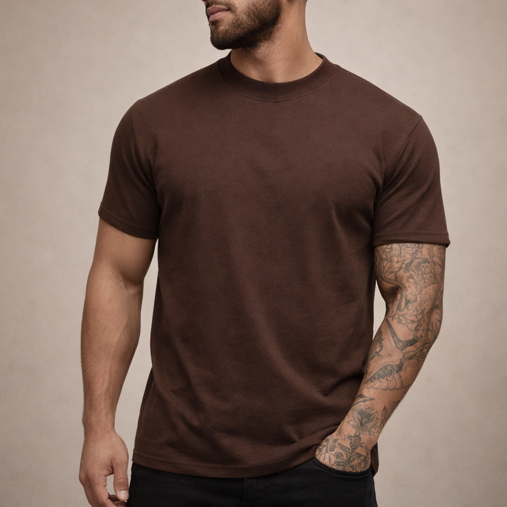 Herr Slim Fit Crew Neck Essential Cotton T-Shirt