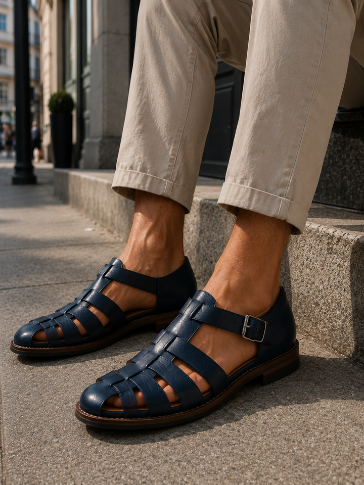 Herrars Stängd Tå Fiskarsandaler Klassisk Sommarfotwear