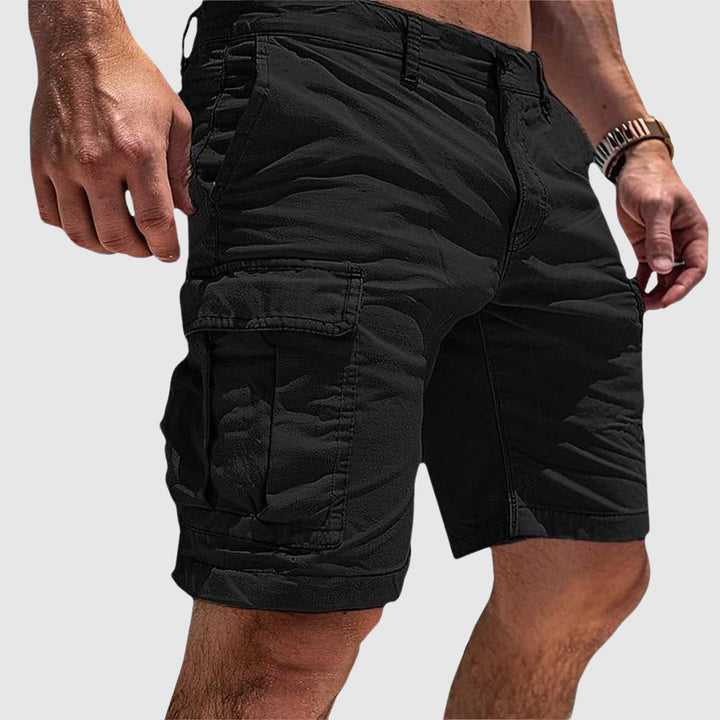 Herrars Utility Cargo Shorts med flera fickor och avslappnad sommarsnitt