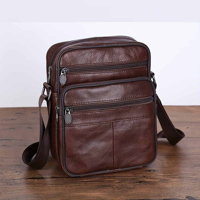Herrars Multi Pocket Crossbody Bag Med Texturerad Yta