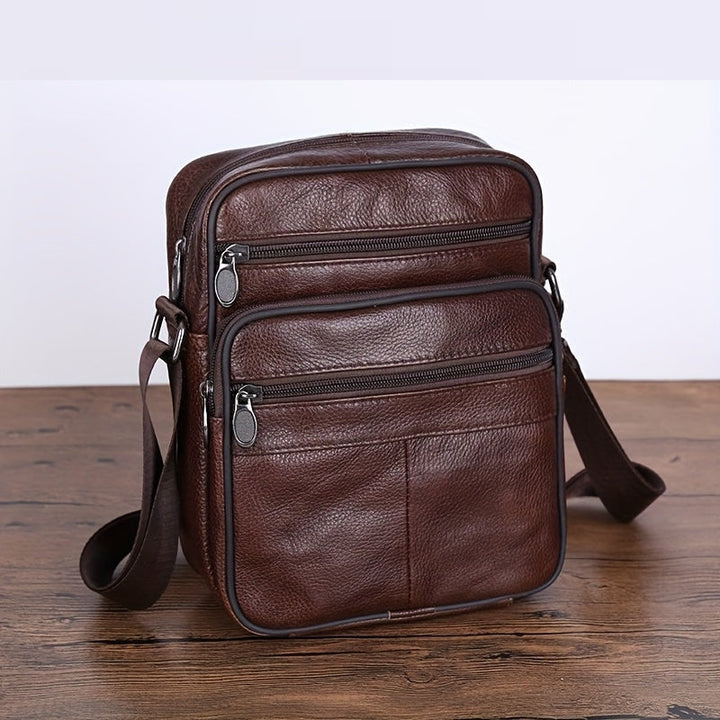 Herrars Multi Pocket Crossbody Bag Med Texturerad Yta