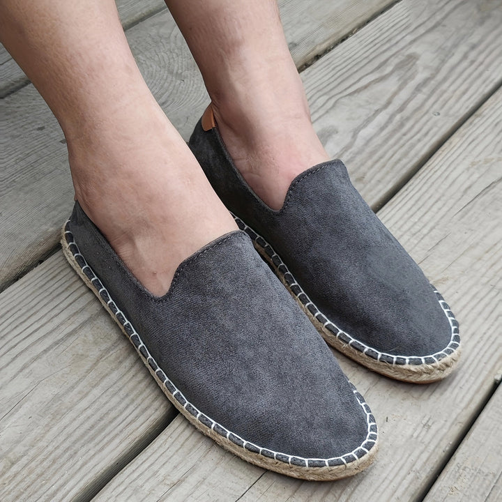 Herrarnas Canvas Slip On Espadriller Sommar Loafers
