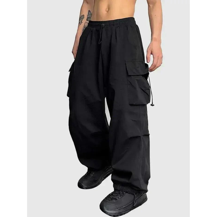 Herrens Vida Cargo-byxor – Avslappnade Utility-byxor för Streetwear, Resor och Vardagsbruk