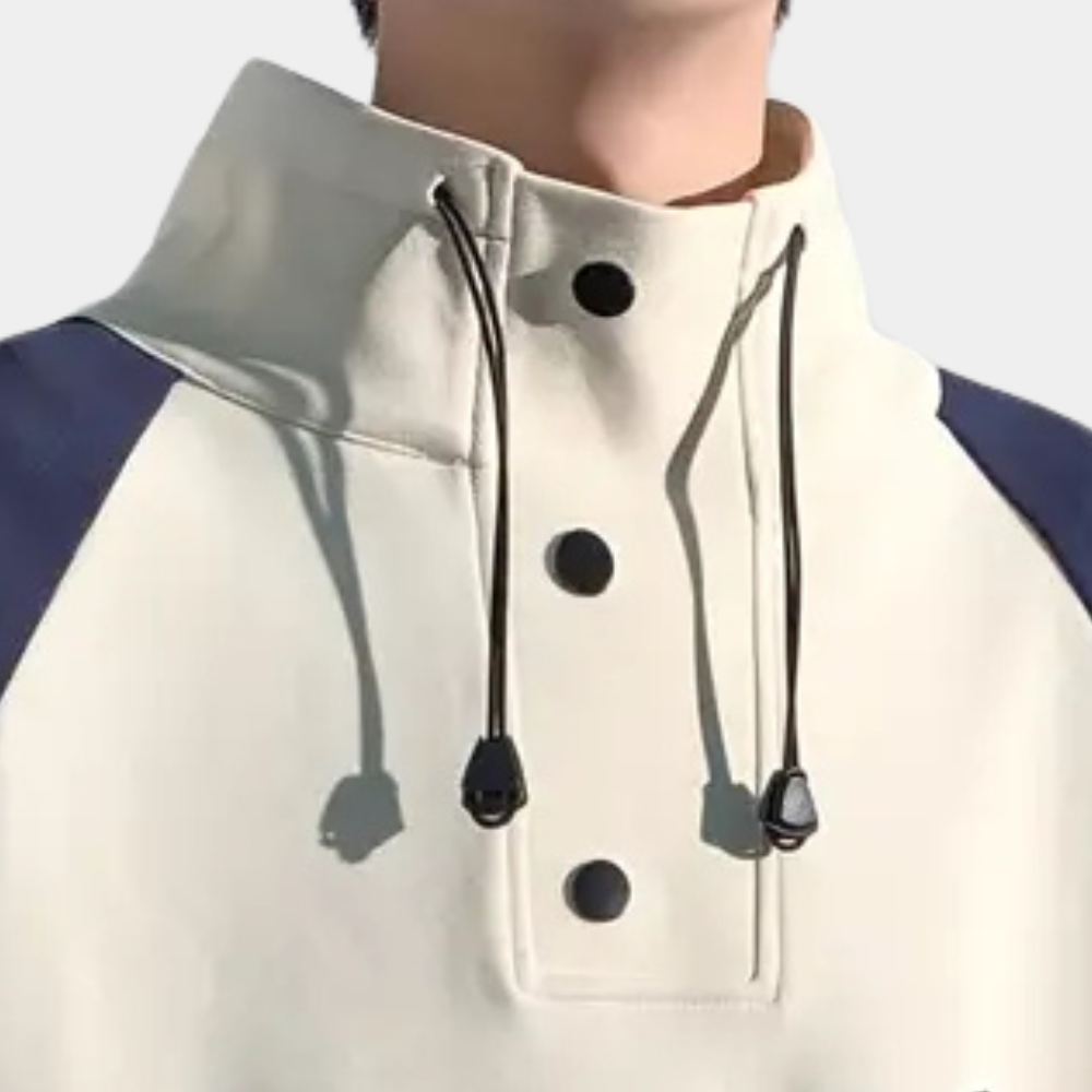 Herrar Tryckt Ståkrage Pullover Sweatshirt