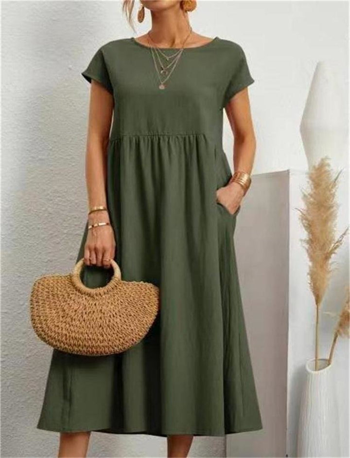 Kvinnors Maxi Sommarklänning – Lätt, Andningsbar, Bekväm, Elegant, Avslappnad, Semester, Varje Dag