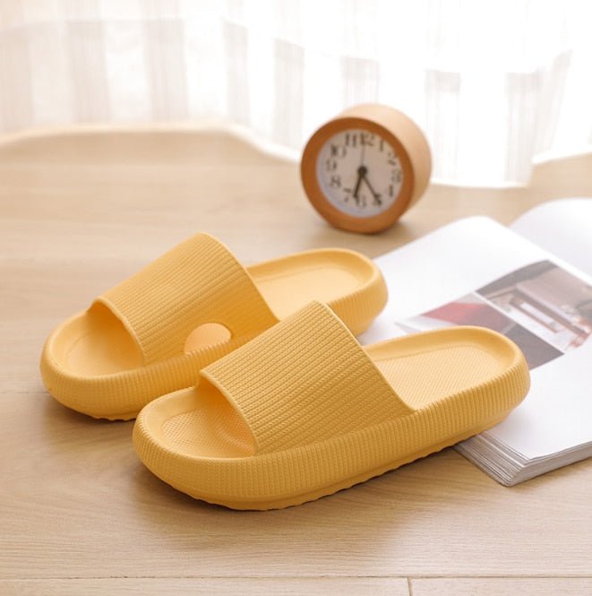 Kvinnors Slippers med Texturerad Rem, Lätt och Dämpad Sula, Avslappnade Komfortskor