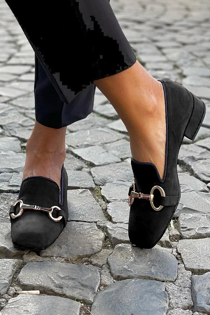 Kvinnors Hästbit Detalj Loafers Eleganta Slip-On Platta Skor
