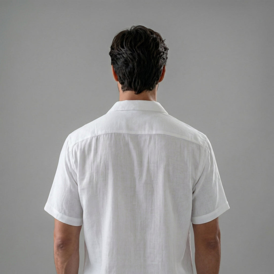 Herrars Ribbade Sommar Koordinerad Skjorta och Shorts Set