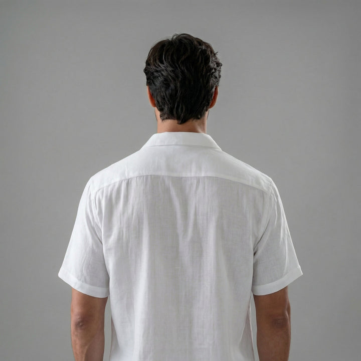 Herrars Ribbade Sommar Koordinerad Skjorta och Shorts Set