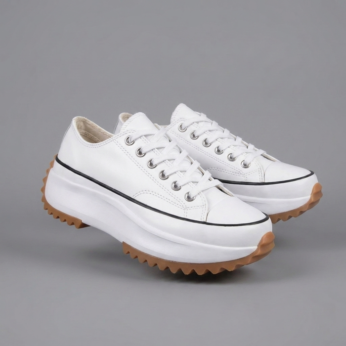 Dam Platåskor med Snörning och Chunky Sneaker-Design